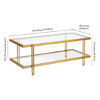 Mesa de centro de latón/acero de bronce ennegrecido y vidrio – Rectangular o cuadrada