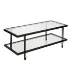 Mesa de centro de latón/acero de bronce ennegrecido y vidrio – Rectangular o cuadrada
