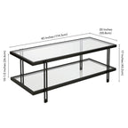 Mesa de centro de latón/acero de bronce ennegrecido y vidrio – Rectangular o cuadrada