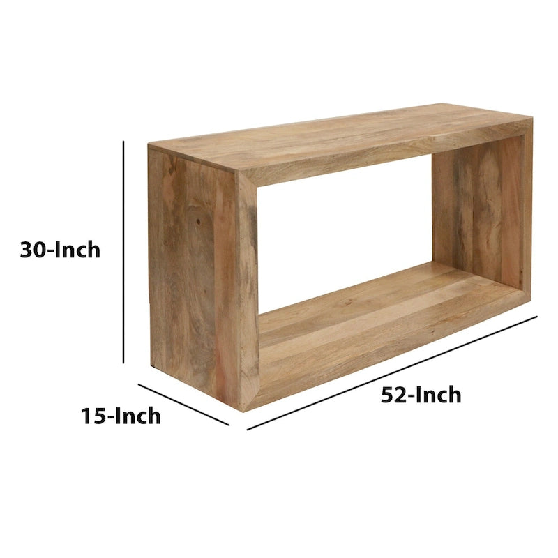 Mesa Consola Cubo Abierto Marrón, Estilo de 1 Estante