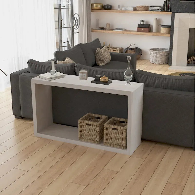 Mesa Consola Cubo Abierto Marrón, Estilo de 1 Estante