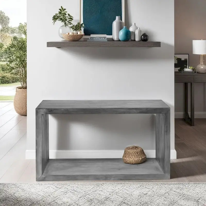 Mesa Consola Cubo Abierto Marrón, Estilo de 1 Estante