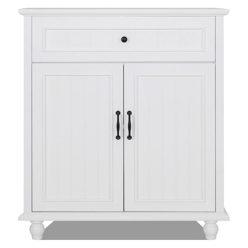 Aparador azul/blanco con 1 cajón y 2 puertas
