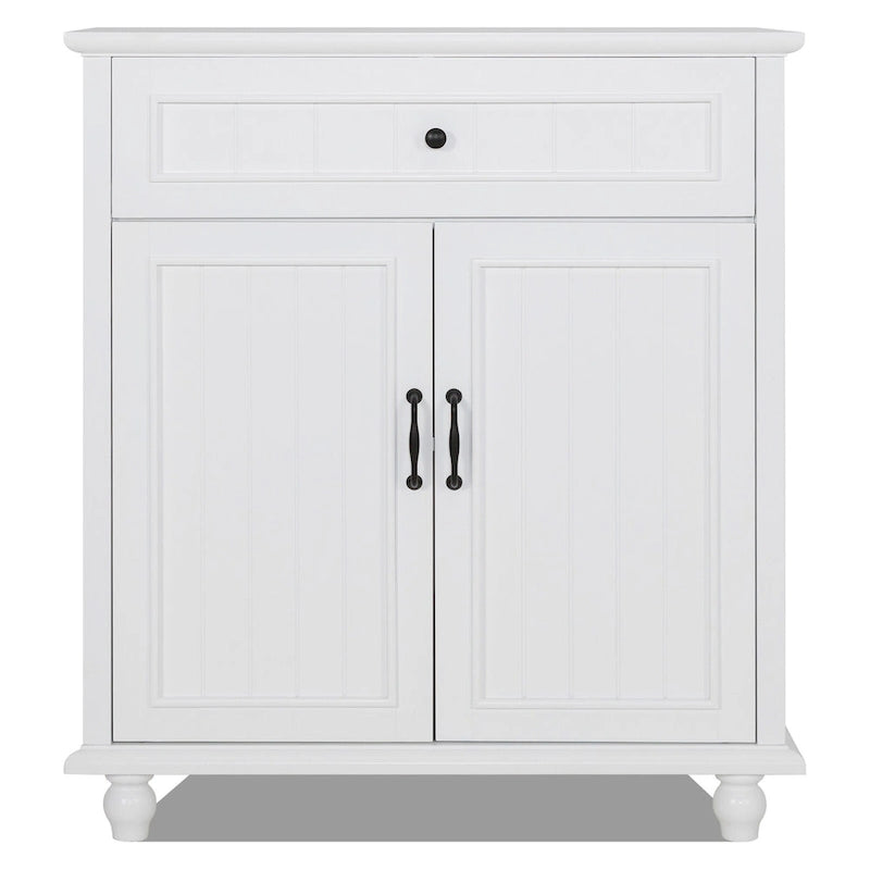 Aparador azul/blanco con 1 cajón y 2 puertas