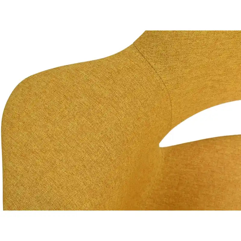 Sillón tapizado multicolor, respaldo alto, patas de nogal – Juego de 2