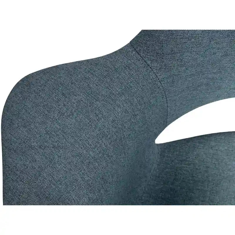 Sillón tapizado multicolor, respaldo alto, patas de nogal – Juego de 2