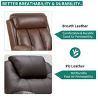 Sillón Reclinable Eléctrico de Masaje de Poliuretano Marrón/Negro – Individual
