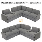 Sofá seccional reclinable eléctrico en forma de L gris oscuro/beige, 2 asientos