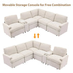Sofá seccional reclinable eléctrico en forma de L gris oscuro/beige, 2 asientos