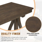 Mesa consola con estante abierto – Patas curvas (azul marino / nogal / negro / espresso)