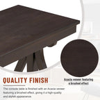 Mesa consola con estante abierto – Patas curvas (azul marino / nogal / negro / espresso)