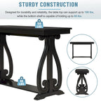 Mesa consola con estante abierto – Patas curvas (azul marino / nogal / negro / espresso)