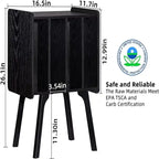 Tocadiscos con 4 compartimentos de 16.5"L × 11.7"W × 26.1"H en nogal, negro, marrón, natural o blanco