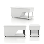 Mesa de centro negra elevable con luz LED RGB, para 1 persona
