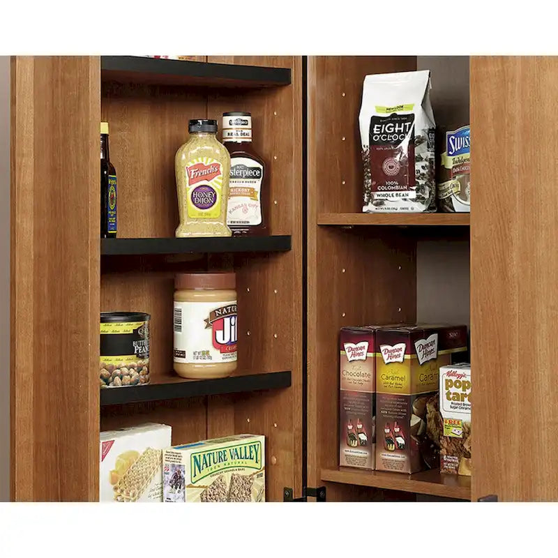 Armario de almacenamiento de 2 puertas Sienna Oak / Salt Oak