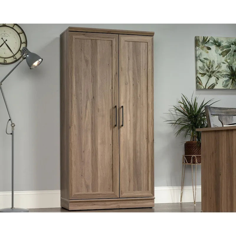 Armario de almacenamiento de 2 puertas Sienna Oak / Salt Oak