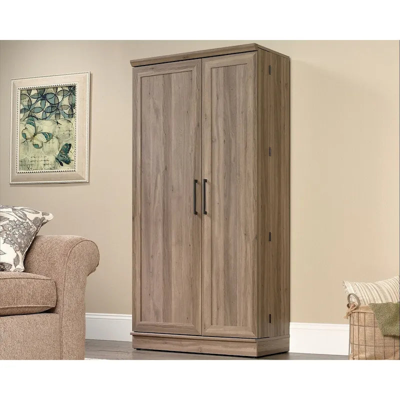 Armario de almacenamiento de 2 puertas Sienna Oak / Salt Oak