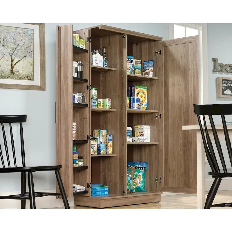 Armario de almacenamiento de 2 puertas Sienna Oak / Salt Oak